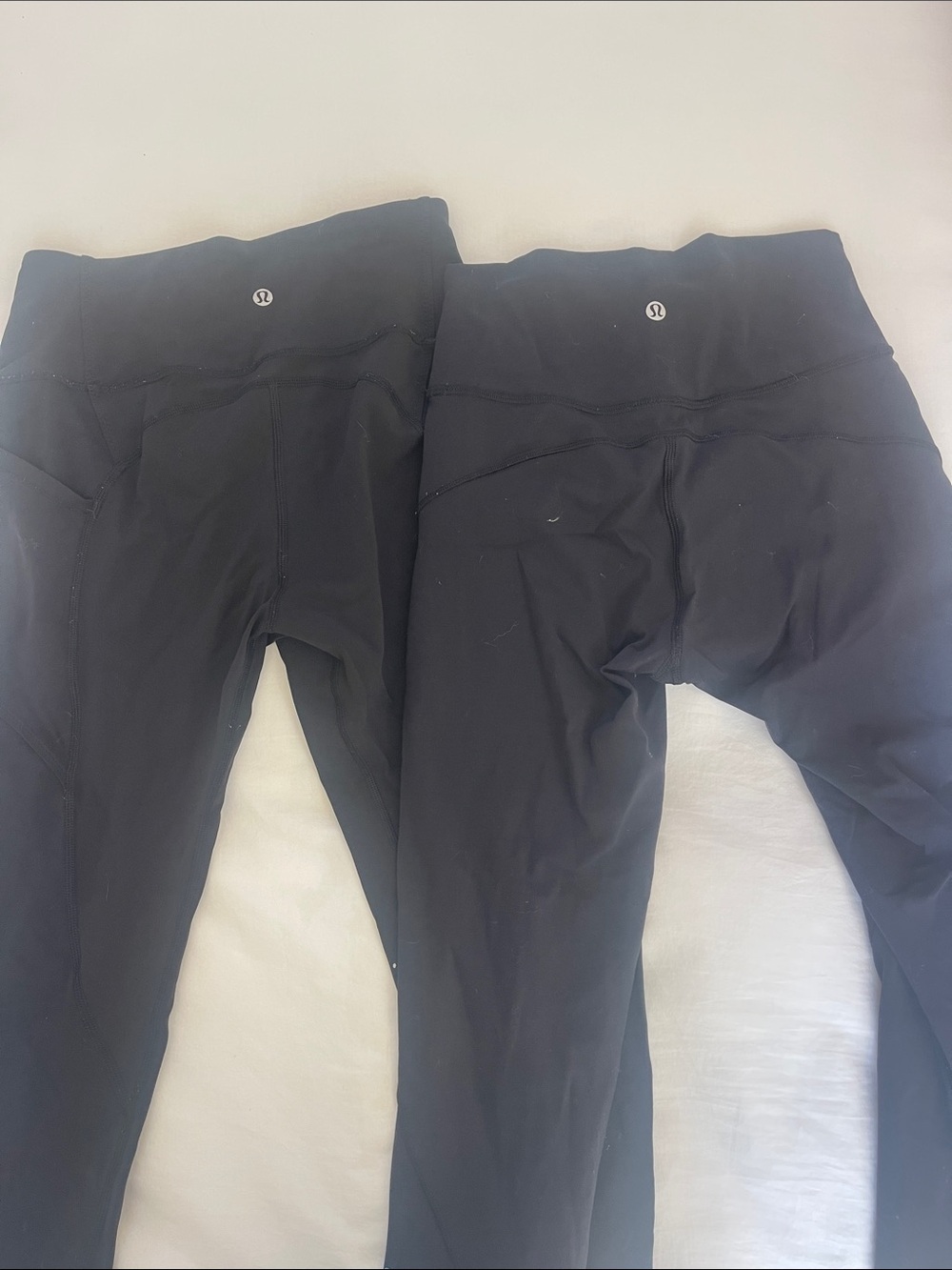 lululemon athletica Kids Black Leggings with Logo Waistband